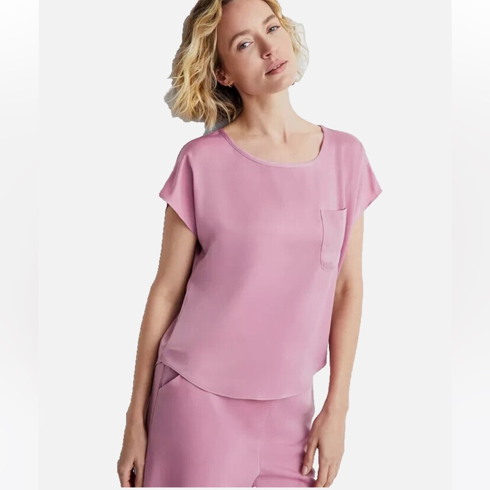 NWT Macy's State of Day Crepe De Chine 2 Piece Pajama Set
